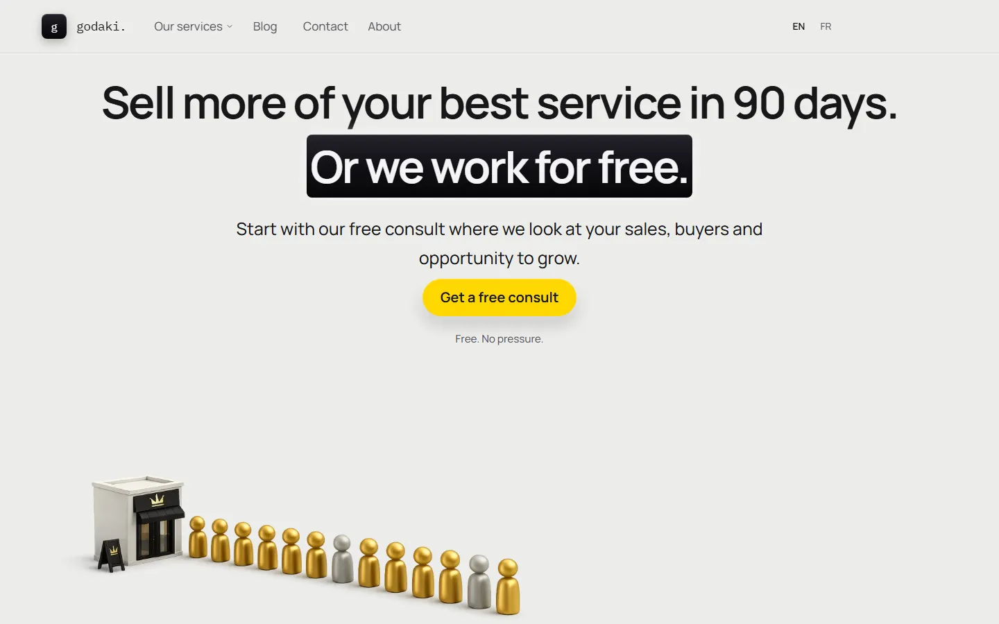 Godaki homepage design